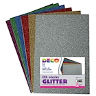 Immagine di Gomma crepp glitter adesiva DECO cm 20x30 10 foglicolori assortiti