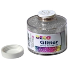 Immagine di Glitter grana fine CWR in barattolo con tappo dosatore 150 ml argento