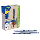 Immagine di Roller colore blu PILOT HI-TECPOINT V7 ricaricabile Begreen punta fine mm 0,7 (10 roller + 10 refill