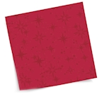 Immagine di Coprimacchia natalizio Airlaid in carta a secco MCR 100x100 Comete colore rosso su Dry rosso 100 pez