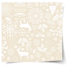 Immagine di Tovagliolo natalizio Airlaid in carta a secco MCR 40x40 Jingle colore beige 50 pezzi