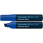 Immagine di Pennarello permanent SCHNEIDER MAXX 280 punta a scalpello colore blu