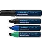 Immagine di Pennarello permanent SCHNEIDER MAXX 280 punta a scalpello colore blu