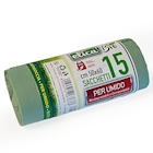 Immagine di Sacchetto rifiuti con maniglia ELICA BIO cm 50x60 colore naturale verdino - 15 micron - l 28