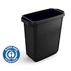 Immagine di Bidone rettangolare in ppl DURABLE DURABIN ECO capacità 60 litri colore nero