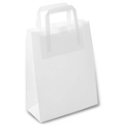 Immagine di Shopper Basic m/piatti Kraft Midi bianco