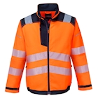 Immagine di Pw3 giacca da lavoro hi-vis PORTWEST T500 colore arancione/blu navy taglia XL
