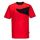 Immagine di T-shirt PORTWEST PW211 colore rosso/nero taglia XXL