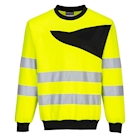 Immagine di Felpa girocollo hi-vis pw2 PORTWEST PW277 colore Yellow/Black taglia L