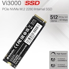 Immagine di Ssd interni 512GB pcie gen 3.0 x 4 nvme VERBATIM Vi3000 Internal PCIe NVMe M.2 SSD 512GB 49374V