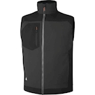 Immagine di Gilet softshell DELTAPLUS HOLEN in poliestere/elastan con 3 strati colore grigio/nero taglia L