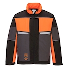 Immagine di Giacca antitaglio da motosega professionale oak PORTWEST CH15 colore nero/arancione taglia L
