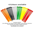 Immagine di Fascette per cablaggio in nylon ad alta resistenza multicolor - 500pz