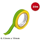 Immagine di Nastro autoadesivo isolante mm 19x25 m certificato VDE colore giallo/verde