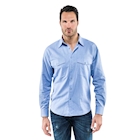 Immagine di Camicia cotone 100% manica lunga azzurro taglia L