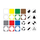 Immagine di Kit 20 etichette adesive per cestini raccolta differenziata CREANDO RICICLO