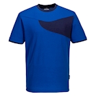 Immagine di T-shirt bicolore cotton comfort hi-vis PORTWEST PW211 colore Blu royal/blu navy taglia XL