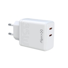 Immagine di Caricabatterie Bianco CELLY TC2USBC35W - 2 USB-C Wall Charger 35W [PRO POWER] TC2USBC35WWH