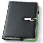 Immagine di Agenda in similpelle fibbia con elastico giornaliera 15x21 verde 30+