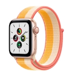 Immagine di Apple Watch SE GPS + Cellular cassa 40mm in alluminio color oro cinturino giallo Maya/bianco