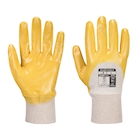 Immagine di Guanti in nitrile con polso in maglia PORTWEST A330 colore giallo taglia XL - paio