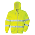 Immagine di Felpa con cappuccio e zip intera hi-vis PORTWEST B305 colore giallo taglia XXL