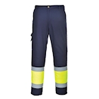 Immagine di Pantalone combat bicolore hi-vis PORTWEST E049 colore giallo/blu navy taglia XXL