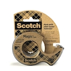 Immagine di Nastro adesivo trasparente SCOTCH MAGIC a base vegetale mm 19x20 m 1 rotolo + 1 dispenser