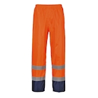Immagine di Pantalone classic bicolore impermeabile hi-vis PORTWEST H444 colore arancione/blu navy taglia XL