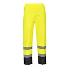 Immagine di Pantalone classic bicolore impermeabile hi-vis PORTWEST H444 colore Yellow/Black taglia XXXL