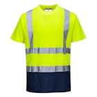 Immagine di T-shirt bicolore hi-vis PORTWEST S378 colore giallo/blu navy taglia L