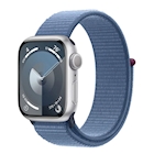 Immagine di Apple watch series 9 gps + cellular 45mm cassa alluminio argento cinturino sport loop blu inverno