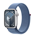 Immagine di Apple watch series 9 gps 45mm cassa alluminio argento cinturino sport loop blu inverno
