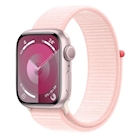 Immagine di Apple watch series 9 gps 45mm cassa alluminio rosa cinturino sport loop rosa confetto