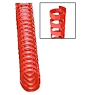 Immagine di Dorsi plastici TOSINGRAF a 21 anelli tondi mm 28 rosso