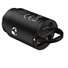 Immagine di Caricabatterie Nero CELLY BLCC30WUSBUSBC - Black Label Mini USB + USB-C Ca BLCC30WUSBUSBC