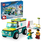 Immagine di Costruzioni LEGO Ambulanza di emergenza e snowboarder 60403A