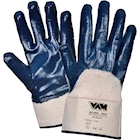 Immagine di Guanti in tela di cotone spalmato NBR VAM WORK MIX colore bianco/blu taglia 9 - paio