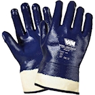 Immagine di Guanti in tela di cotone spalmato NBR VAM WORK MIX FULLY colore bianco/blu taglia 11 - paio