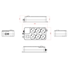 Immagine di Multipresa Standard con cavo 1,5 metri 6 posti spina grande 16A > prese univ. Schuko/bipasso bianca