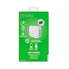 Immagine di Caricabatterie bianco CELLY TC4USBTURBO - 4 USB Wall Charger 22.5W [TURBO] TC4USBTURBO