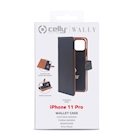 Immagine di Custodia similpelle nero CELLY WALLY - Apple iPhone 11 Pro WALLY1000