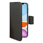 Immagine di Custodia similpelle nero CELLY WALLY - Apple iPhone 11 WALLY1001