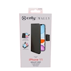 Immagine di Custodia similpelle nero CELLY WALLY - Apple iPhone 11 WALLY1001