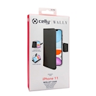 Immagine di Custodia similpelle nero CELLY WALLY - Apple iPhone 11 WALLY1001