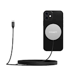 Immagine di Caricabatterie wireless/senza fili Nero USB-C CYGNETT Cavo MagCharge 7.5W 1.2M â€“ Nero CY3757CYMCC