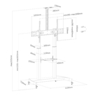 Immagine di Staffa per montaggio a pavimento 100" NEWSTAR Carrello per Monitor PLASMA-M1950E PLASMA-M1950E