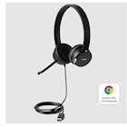 Immagine di Lenovo 100 - cuffie con microfono - over ear - cablato - USB - nero