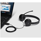 Immagine di Lenovo 100 - cuffie con microfono - over ear - cablato - USB - nero