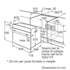 Immagine di Forno da incasso elettrico termo ventilato 2.970 w bosch hbf011ba0